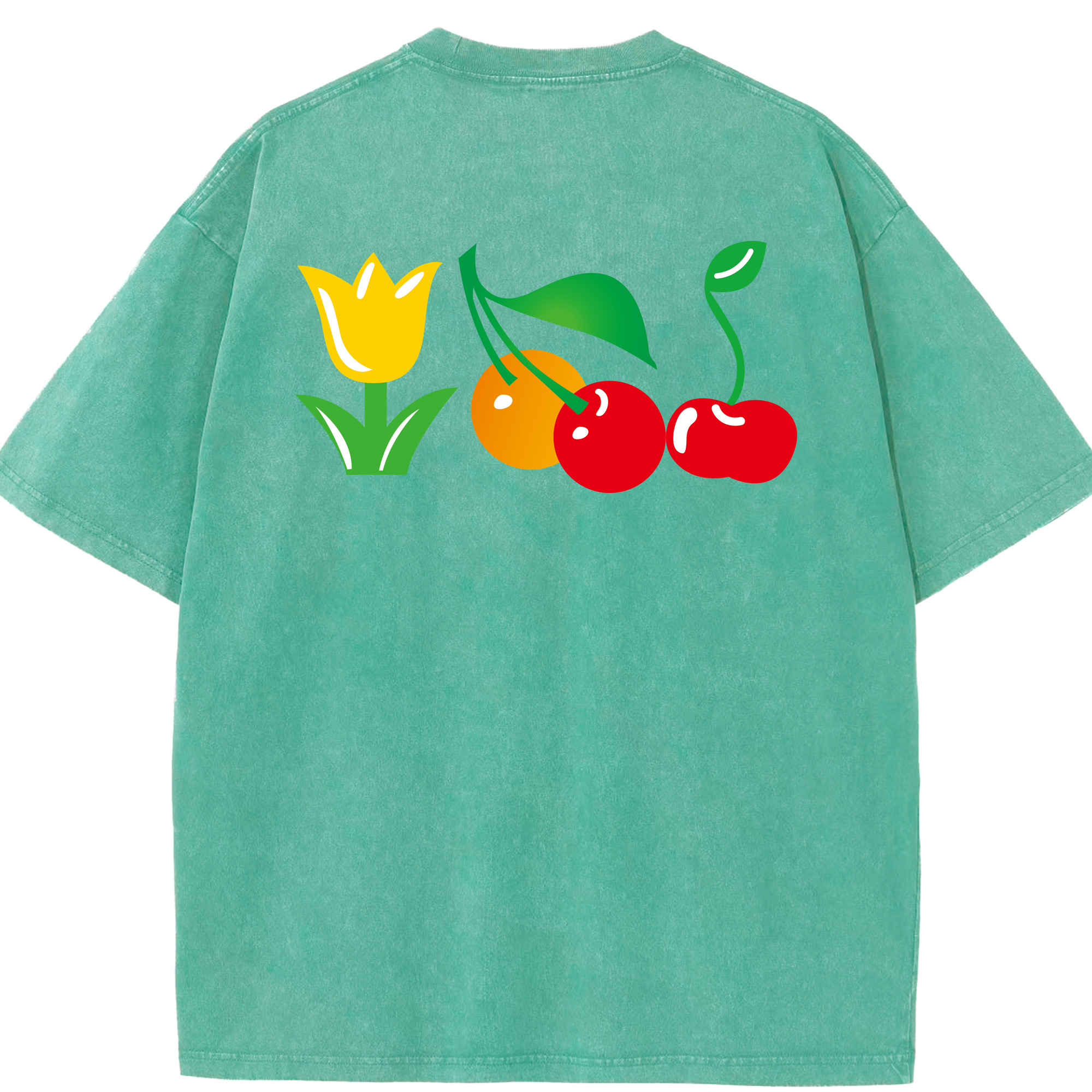 （画像用） Hello Kitty ハローキティ 綿100% ヴィンテージ風 半袖Tシャツ（背面プリント）